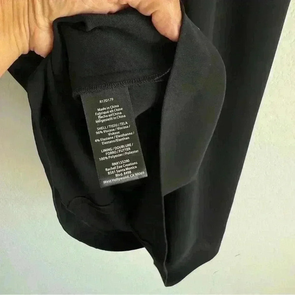 Rachel‎ Zoe Andrea Cold Shoulder Black Mini Shift Dress Women’s Size 2 NWT - Picture 7 of 15